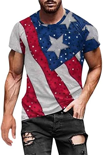 פטריוטית חולצות לגברים קצר שרוול, גברים של אמריקאי דגל חולצה פטריוטית בציר חולצות יולי 4 הברנש טי חולצה