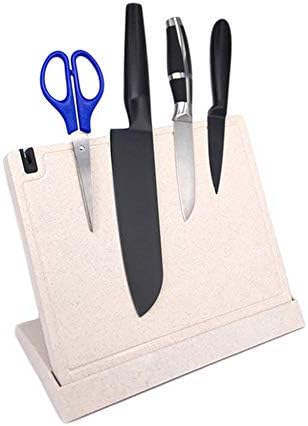 גואנגמינג-מחזיק סכין מגנטי ניתן להסרה בלוק מגנטי ומארגן לסכינים, מספריים, כלי מטבח עם מחדד סכינים ומחזיק