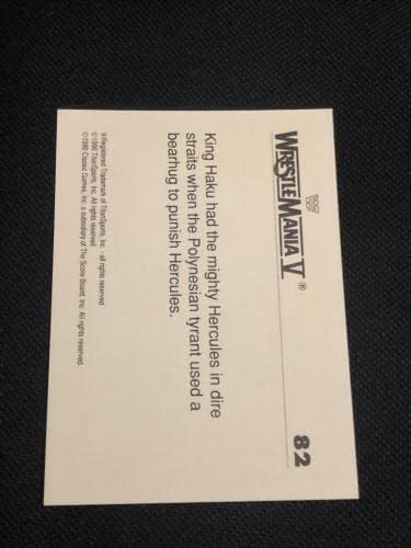 Haku 1990 WWF WWF WrestleMania חתום כרטיס חתימה - תמונות היאבקות חתימה
