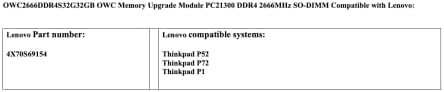 OWC 32GB PC21300 DDR4 2666MHz שדרוג RAM SO-DIMM, תואם ל- Dell, HP, Lenovo, ASUS