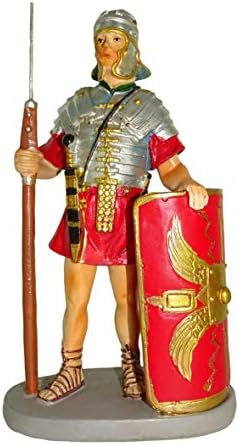 פסלון סצנת המולד של פרארי ואריגטי: חייל רומי עם מגן-אוסף מרטינו לנדי-10 ס מ / 3.94 בתור