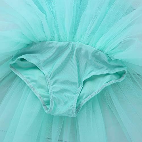 IeFiel בנות נצנצים מחולק בלט מחולל טוטו שמלת בלרינה בלאי גוף נוצץ ללבוש תלבושת למסיבה
