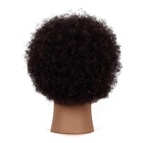 אפריקאי אמריקאי בובת ראש עם שיער טבעי מתולתל שיער ראש אימון ראש לקוסמטיקה בובת ראש עבור תצוגת עיסוק