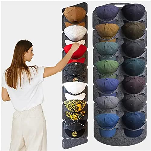 ארגונית כובע, מתלה כובע עם 14 כיסים לאחסון, תלייה & מגבר; כובעי בייסבול תצוגה, כובעי ספורט גולף,