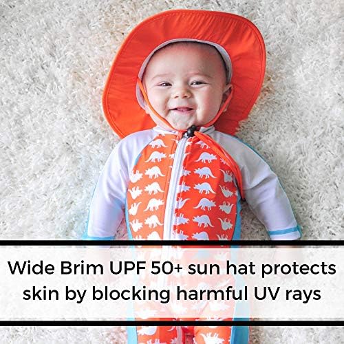 כובע השמש של Swimzip Kid - רחב שוליים UPF 50+ כובע הגנה לתינוק, פעוט, ילדים