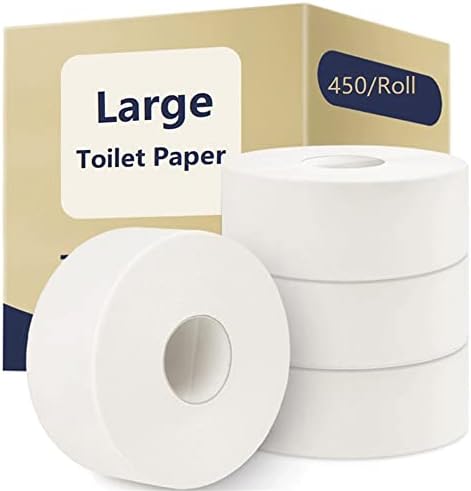 נייר טואלט Bitwit, ג'מבו מסחרי חדר אמבטיה מסחרי נייר טואלט נייר טואלט רקמות גדולות 4ply