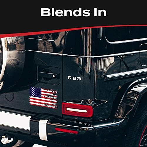 מדבקות דגל אמריקאי של Stickios - מדבקה דגל אמריקאית מרופטת למכוניות, משאיות וחלונות - מדבקות דגל