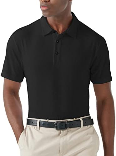 חולצת פולו לגברים שרוול קצר לחות לחות מהירה חולצת גולף יבשה מהירה ביצועים קלים חולצה חיצונית חולצה