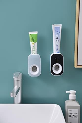 מתקן משחת שיניים, סחיטת משחת שיניים אוטומטית למבוגרים, ילדים ， ידיים קיר בחינם המותקן למקלחת חדר רחצה