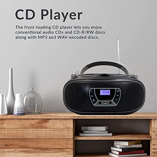 LP-D07 נגן תקליטור Boombox נייד, נגן תקליטור נייד לילדים עם רמקולים Bluetooth 丨 תיבת בום נגן דיסק נייד FM
