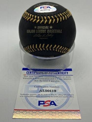 פיט רוז חתום על חתימה רשמית MLB שחור וזהב תחרה בייסבול PSA DNA *19 - כדורי חתימה
