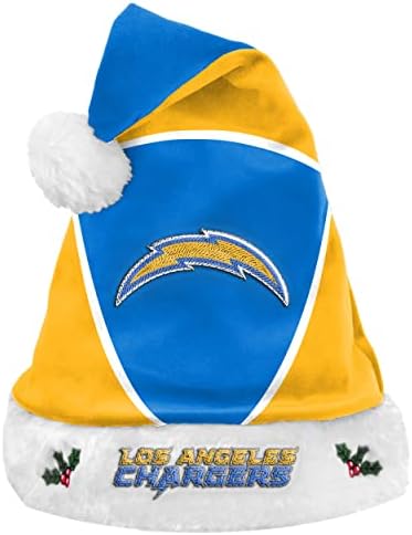 פוקו לוס אנג'לס מטענים ColorBlock Santa Hat-מהדורה מוגבלת דובים כובע סנטה-מייצגים את NFL-NFC East