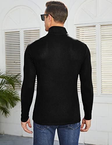 חולצות T של שרירי הגברים Turetrendy מתיחו סוודרים רוכסנים קלאסיים סוודרים סוודרים סריגים