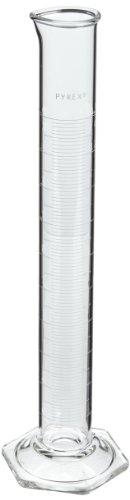 Corning Pyrex 3025-100 זכוכית 100 מל להכיל צילינדר מכויל כפול-מטרי של הכלכלה.