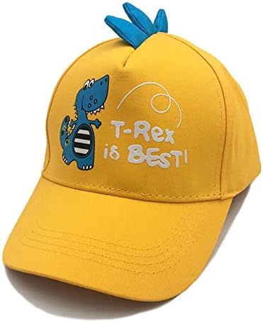 ילדים כובע בייסבול דינוזאור תלת מימדי כובע משאית T-rex לתינוקות כובע שמש כותנה מצויר חמוד, גיל 2-5