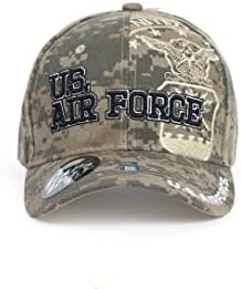 אשן פאן ארהב ארהב חיל האוויר הצבאי הרשמי מורשה פרימיום 6 פאנל כובע בייסבול ותיק מתכוונן