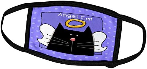 3 רוז מלאך שחור חתול חמוד קריקטורה לחיות מחמד אובדן זיכרון-פנים מכסה