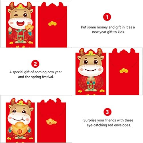 סוימיס מזל כסף מעטפת סיני אדום מנות 2021 אדום מעטפות ספקי צד אקראי סגנון 12 יחידות חדש שנה כסף מעטפת אדום