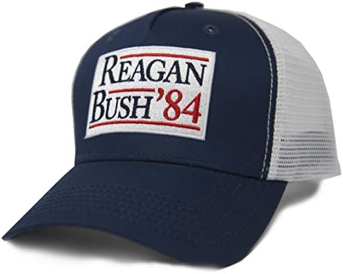 רכס עירוני רייגן בוש ' 84 כובע נהג משאית למבוגרים, כחול כהה עם תיקון רקום
