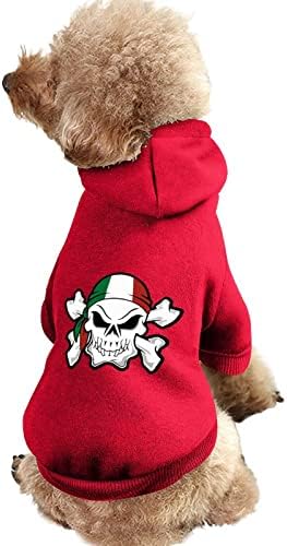 איטליה פיראטפלג גולגולת קפוצ'ונים מחמד חיות מחמד רכים כלבים חמים רכים סוודר חיות מחמד עמיד עם כובע