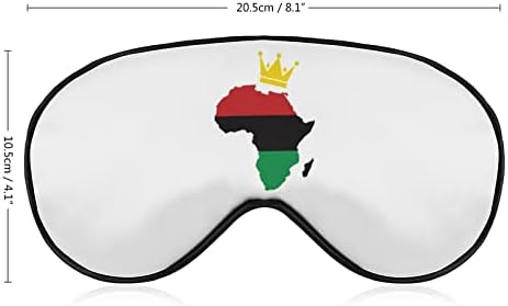 מפת אפריקה עם כתר שינה מסיכת עיניים רכה צל מצחיק צל עיניים מכסה עיניים מכסה עין מסכת שינה לנסיעה