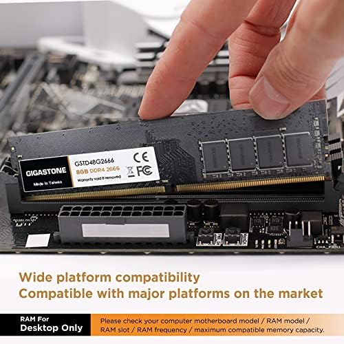 【DDR4 RAM】 GIGASTONE שולחן עבודה RAM 16GB DDR4 16GB DDR4-2666MHz PC4-21300 CL19 1.2V 288 PIN ללא תואר לא ECC