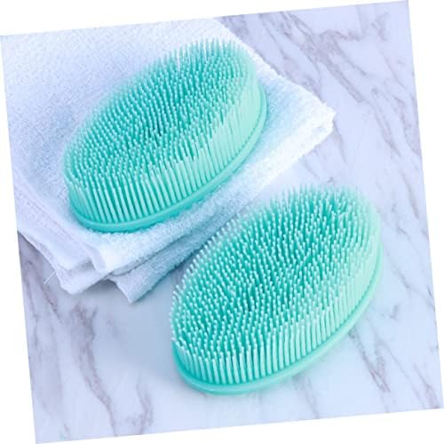 Plafope 2 pcs Loofah Scrubber Silicone Scrubbers