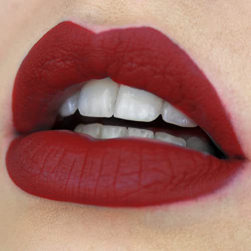 מיננה חם אדום מט שפתון נוזלי לאורך זמן עמיד לנשיקה עמיד למים קל משקל כתם הוכחת צבע להישאר שפתיים כתם טלק-משלוח