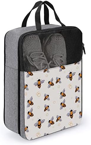 מצחיק עף דבורים נעל תיק עמיד למים נסיעות תיק עם לראות דרך חלונות נייד נעל אחסון ארגונית