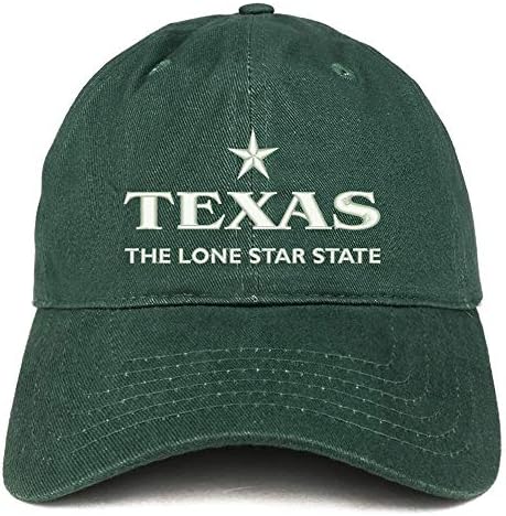 טרנדי הלבשה חנות את טקסס בודד כוכב מדינת טקסט רקום רך כתר מוברש כותנה כובע