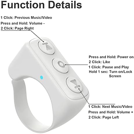 Tik Tok Bluetooth שלט רחוק עמוד וידאו Thunder עם רוב הסמארטפונים והטאבלטים, בקרת תריס מצלמה טבעתית אלחוטית, Bluetooth