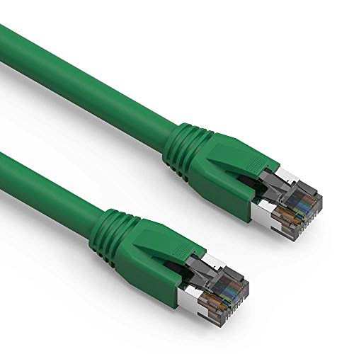 כבל Central LLC CAT 8 CAT 8 כבל Ethernet 0.5 ft 40 GBPs במהירות גבוהה S/FTP CAT 8 כבל אינטרנט לנתב, מודם - חוט