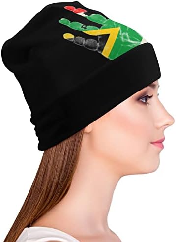 דגל דרום אפריקה כף היד יוניסקס כובע כובע רך כובע גולגולת חמה כובע סוודר לשינה ריצה מזדמן