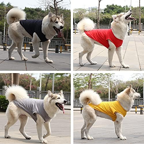 קטן 4-חבילה כלב חולצות לחיות מחמד ריק בגדי קיץ כותנה אפוד לנשימה רך בסיסי בגדי רגיל כלב סווטשירט הלבשה