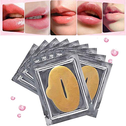ג 'קובה 30 חתיכות מסכת שפתיים לחות קריסטל קולגן זהב 24 קראט, רפידות שפתיים ג' ל מסכות שפתיים