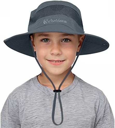 ילדים שמש כובע עבור בנות בני חיצוני לנשימה שמש הגנה עד 50 + כובע רחב ברים קיץ חוף דלי כובע