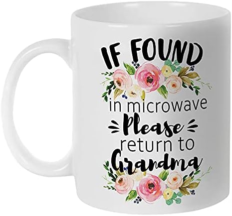יום אמהות מתנות, מצחיק סבתא מתנות קפה ספל, אם נמצא במיקרוגל אנא לחזור סבתא, סבתא מתנת יום הולדת, סבתא ספל