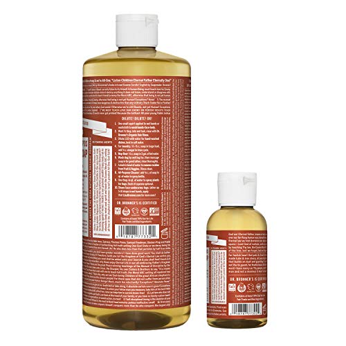 צרור הסבון הנוזלי הטהור של דר ' ברונר-קסטיליה – אקליפטוס. 32 אונקיות. בקבוק 2 עוז. בקבוק נסיעות