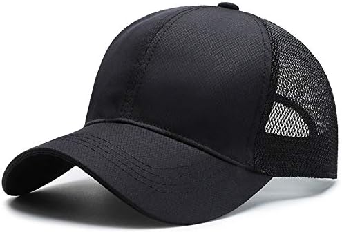 לנשימה קיץ חיצוני ספורט כובע נהג משאית בייסבול כובע מתכוונן כובע חיצוני ספורט ללבוש שחור, אחד גודל-בינוני
