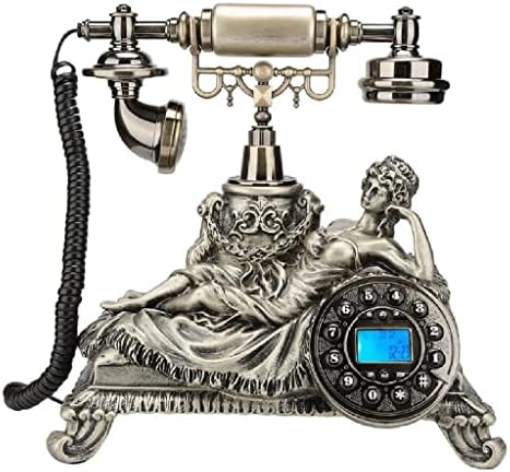 N/A עתיק חיוג טלפוני עיצוב טלפון קווי רטרו עם רמקול טלפון מזהה ופונקציה מחודשת לבית