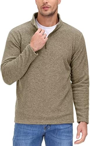 חולצות גברים מג'קומסן 1/4 סוודר פליס סוודר אמצע משקל אמצע משקל שרוול ארוך חולצות אתלטיות