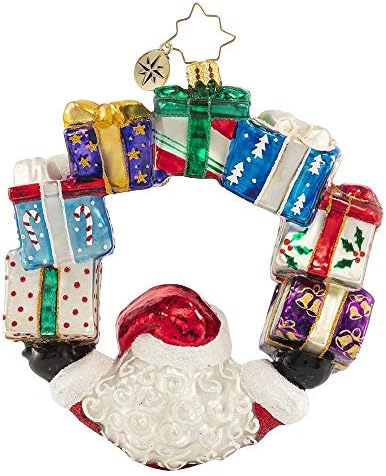 כריסטופר רדקו מעוצב ביד זכוכית אירופית לחג המולד קישוט דקורטיבי, טבעת תענוגות