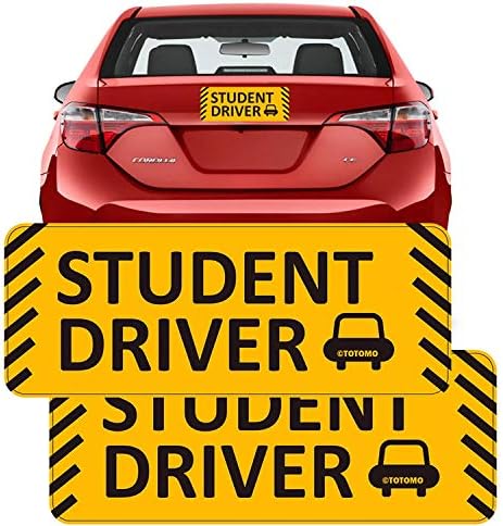 מדבקת מגנט של נהג הסטודנטים של טוטומו - 10 x4 מהורהר ביותר באיכות פרימיום בטיחות רכב זהירות של סימן נהגי