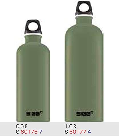 Sigg 60177 בקבוק מים חיצוניים, בקבוק אלומיניום קל משקל, מגע מטייל, 0.3 גל, ירוק עלים