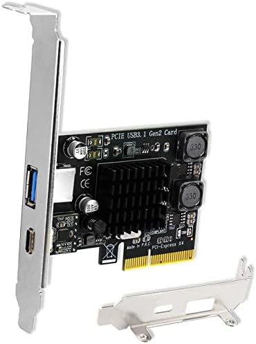FEBSMART 1X USB-A ו- 1X USB-C 10GBPS יציאות PCIE USB 3.1 כרטיס הרחבה של GEN2 עבור Windows 11,
