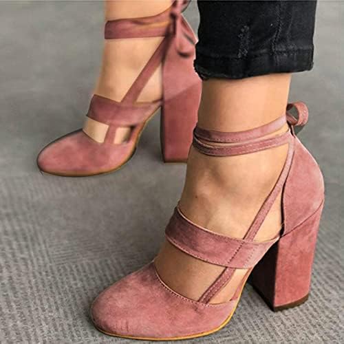 סנדלי פביורט לנשים, פלטפורמת נשים משאבות טריזים נעלי נעלי עקבים גבוהים רצועת אבזם אופנה סנדל משאבות לבושות
