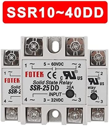Hifasi SSR -10DD 25DD 40DD DC בקרה DC ​​SSR מעטפת לבנה שלב יחיד ממסר מצב מוצק 5 ~ 60VDC עד 3 ~ 32VDC