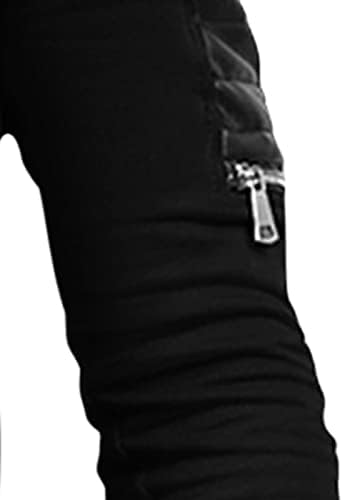חתיכת קטיפה בכיס עור אחוי לגברים מוצק שני קפוצ'ונים מכנסיים מזדמנים הגדרת גברים חליפות ותלבושות זיעה לגברים שחור