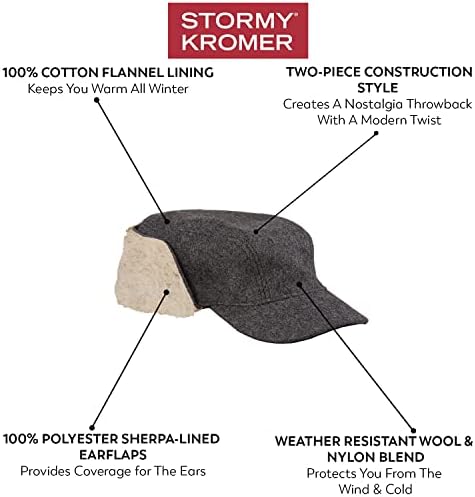 כובע סוער קרומר ברגלנד - כובע מדריך החורף לגברים עם דפי אוזניים