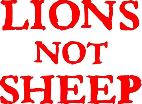 6.5 x 5 אריות לא כבשים מדבקות מדבקות ויניל כיף, חלונות, מכוניות, משאיות, מחשבים ניידים וכו '